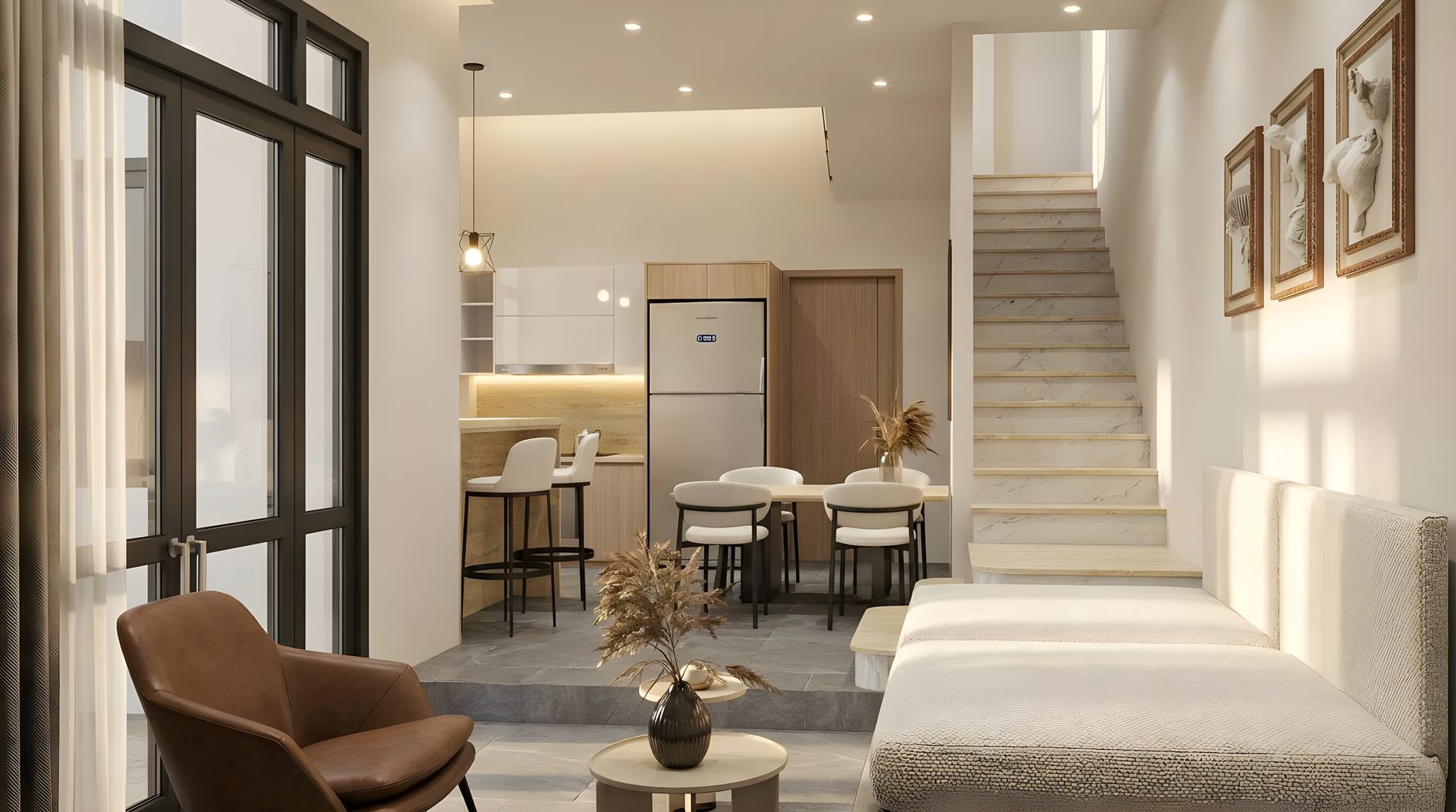 Không gian sinh hoạt phối cảnh 3D