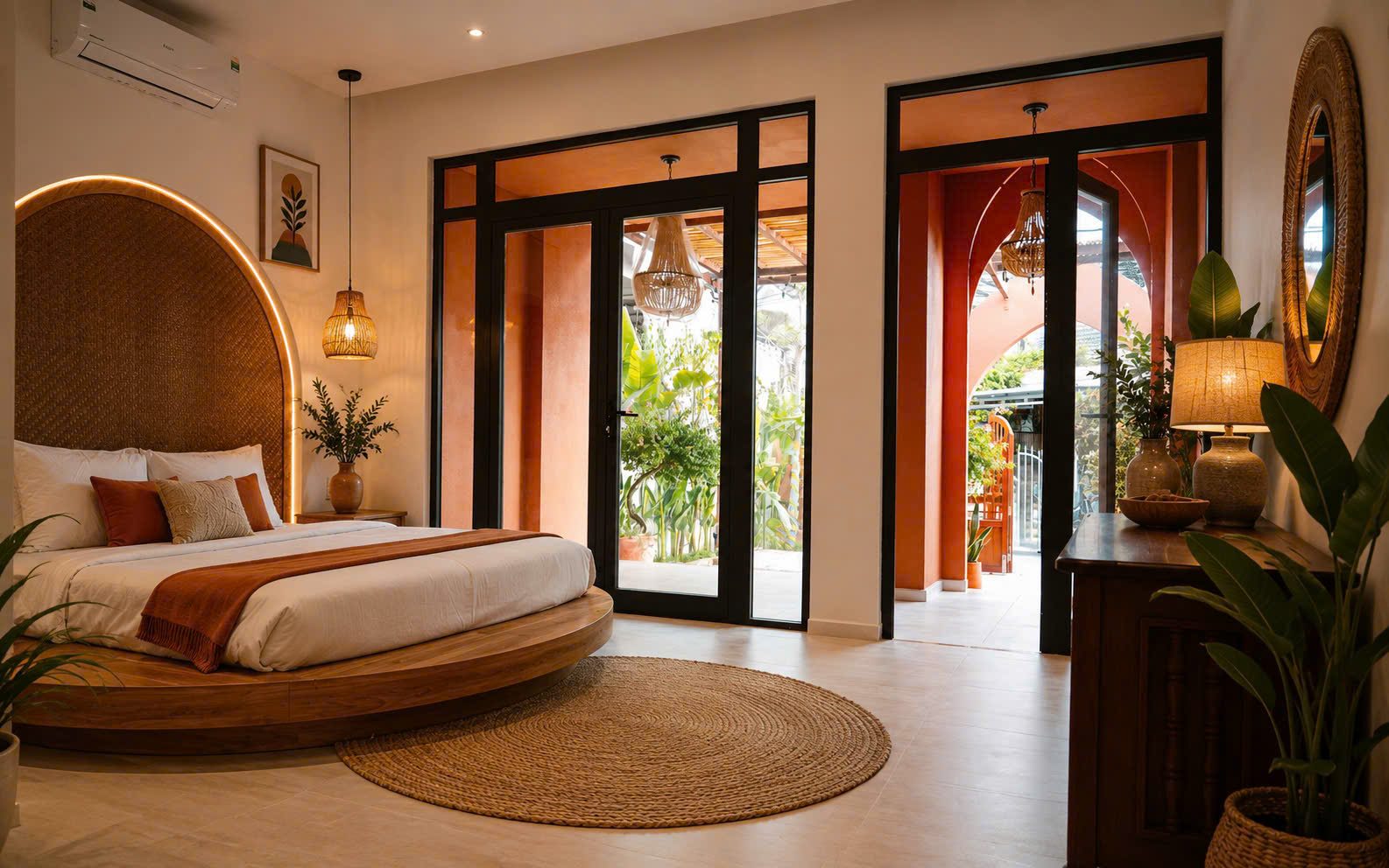Phòng ngủ tông gỗ tự nhiên